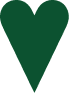 A dark green heart pointing downwards.