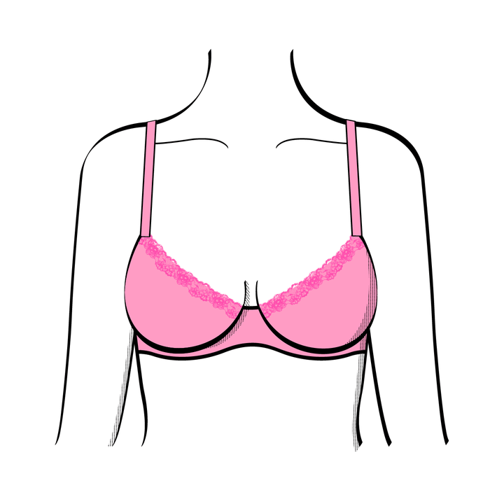 Illustration of demi style bra