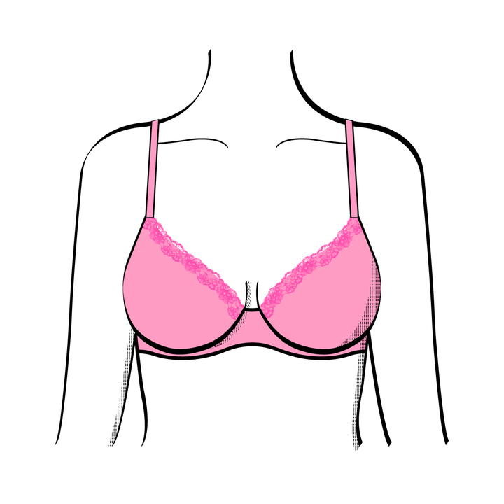 Illustration of full coverage bra