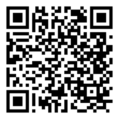 A black and white QR code.
