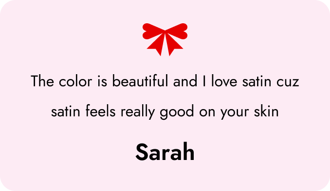 Pink box with a red bow and the text from Sarah.