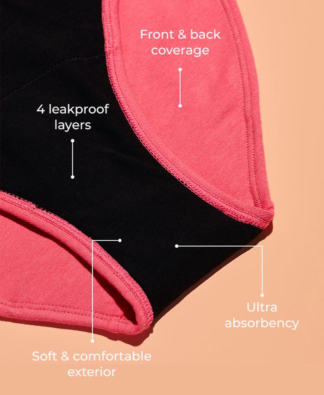 Ruby Love Women's Period Underwear Panty - Bikini in Nude, size M